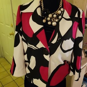 Peck & Peck Modern Abstract design Blazer
